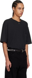 LEMAIRE Black Boxy Short Sleeve T-shirt