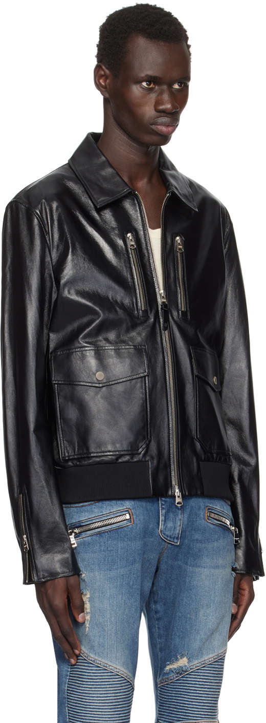 MACKAGE Black Chance Leather Jacket Mackage