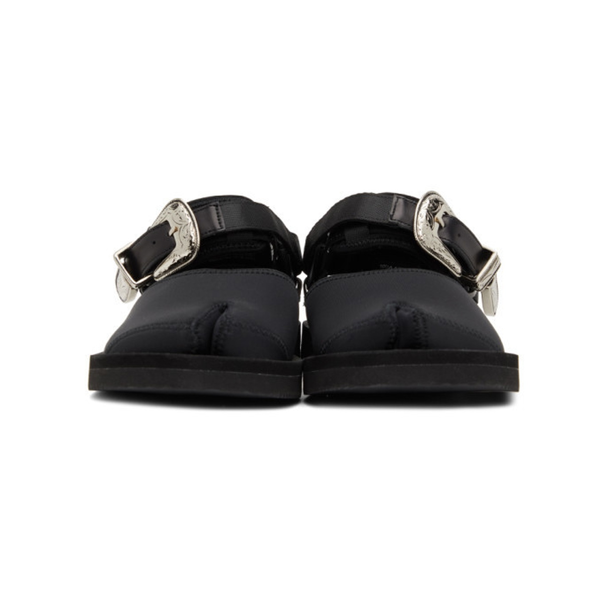 Toga Black Suicoke Edition Leather Tabi-SP Sandals Toga Pulla