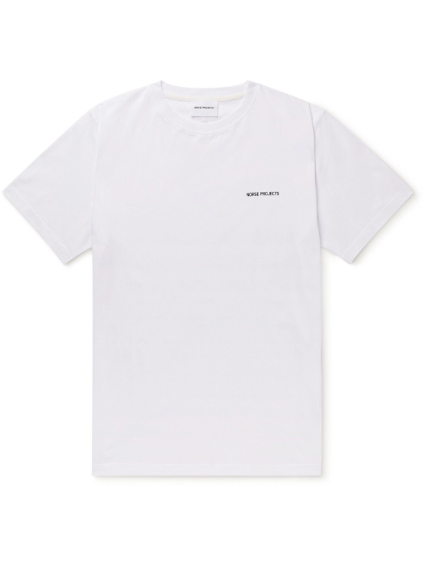 Photo: NORSE PROJECTS - Niels Logo-Print Cotton-Jersey T-Shirt - White