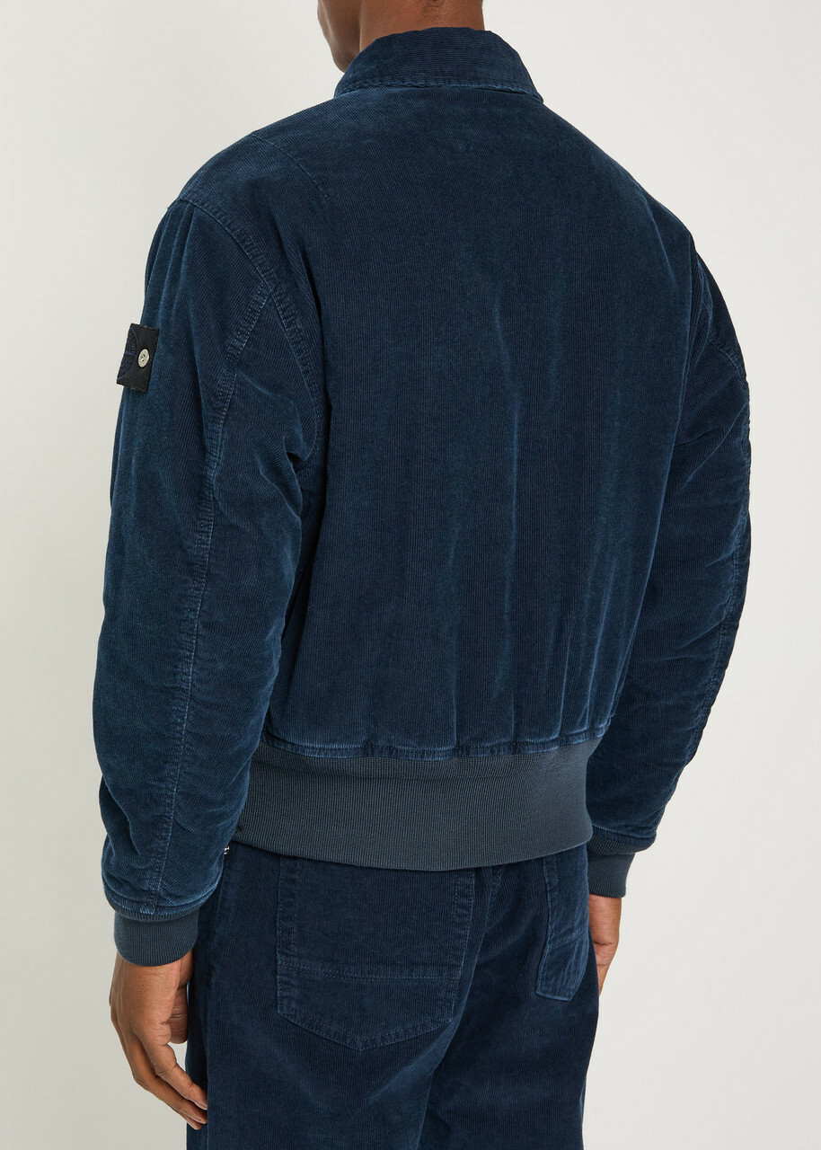 Stone Island Padded Corduroy Jacket Indigo