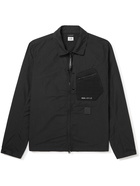 C.P. Company - Metropolis Mesh-Trimmed Garment-Dyed Shell Jacket - Black