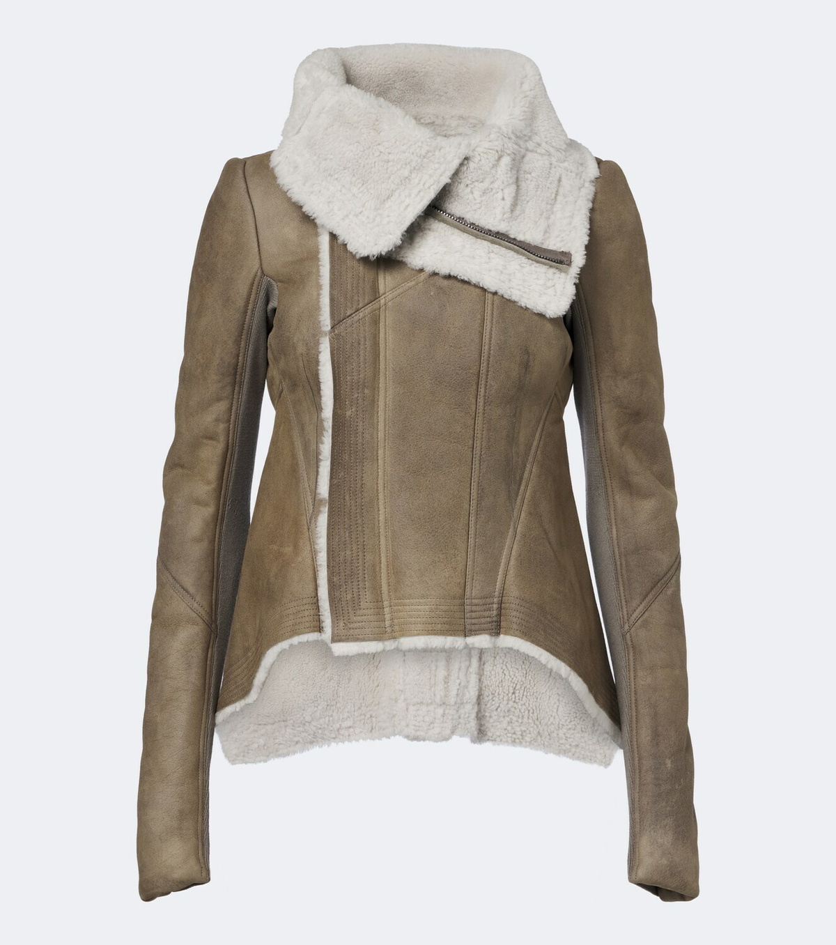 Rick Owens Naska shearling-lined leather jacket