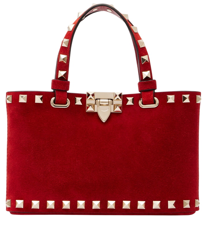 Photo: Valentino Garavani Rockstud Mini suede tote bag