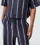 Commas Striped linen wide-leg pants