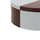HAY Tin Container - Round in Burgundy/Ice Blue 