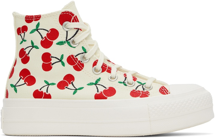Photo: Converse Off-White Chuck Taylor All Star Lift Platform Cherries High Top Sneakers