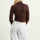 House Of Sunny Women's Chunky Rib Peggy Cardigan in Rosewood Brown