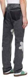 FORMA Black Bleached Flowers Jeans