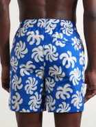 Onia - Charles Straight-Leg Mid-Length Printed Swim Shorts - Blue