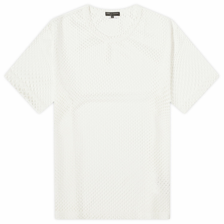 Photo: Comme des Garçons Homme Plus Men's Poly Mesh T-Shirt in Off White