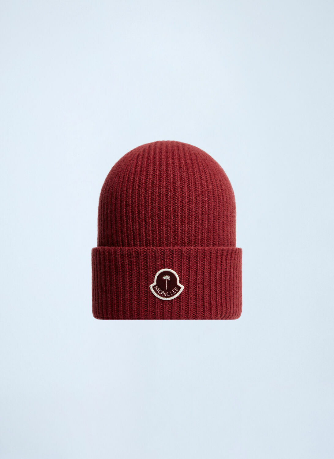 8 Moncler Palm Angels Logo Patch Beanie Hat