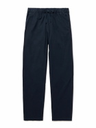 Hartford - Joggy Straight-Leg Cotton-Twill Trousers - Blue