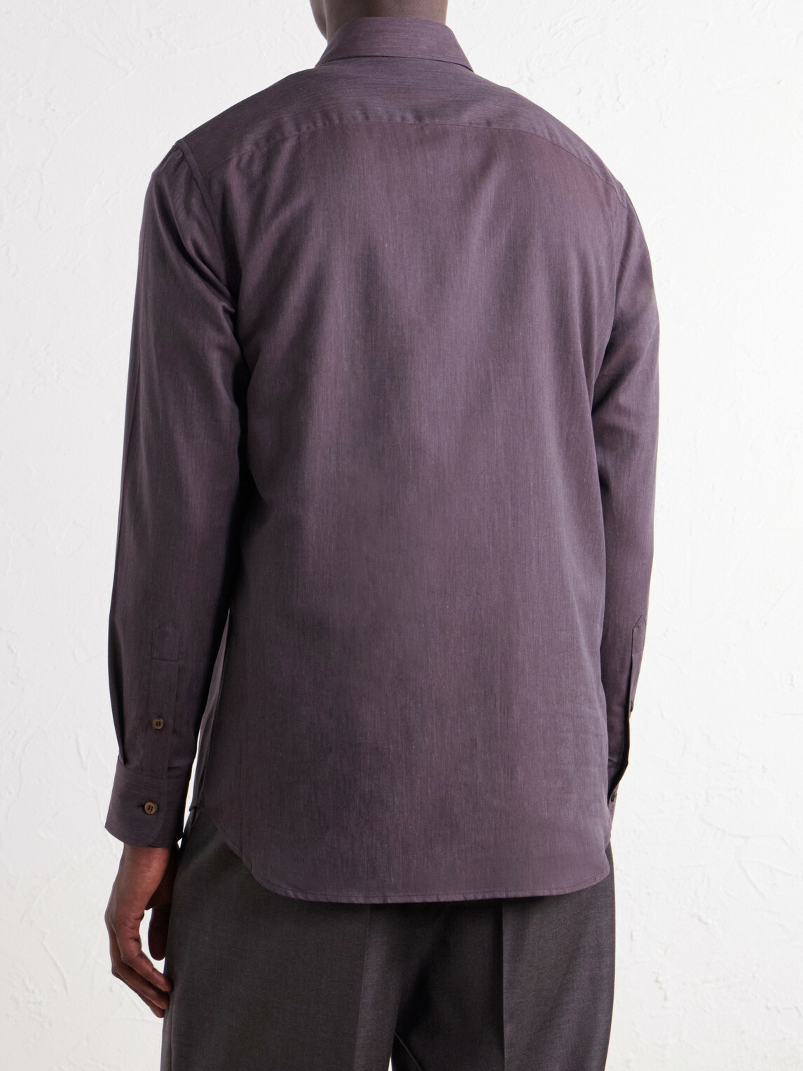 Brioni - Woven Cotton Shirt - Purple