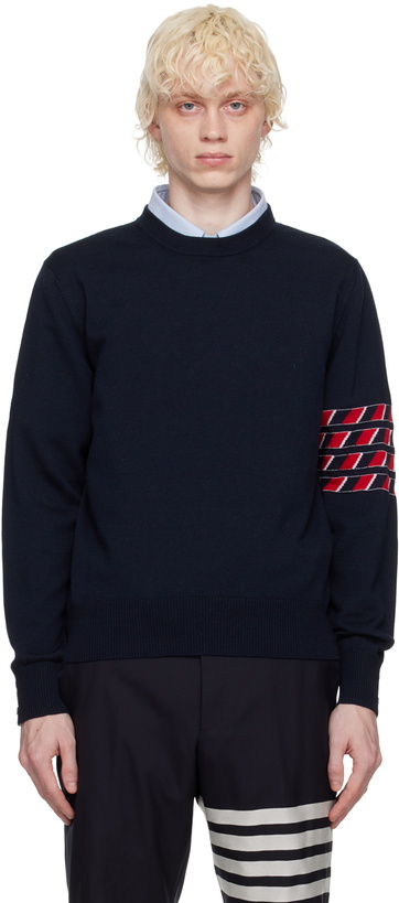 Photo: Thom Browne Navy Lobster Sweater