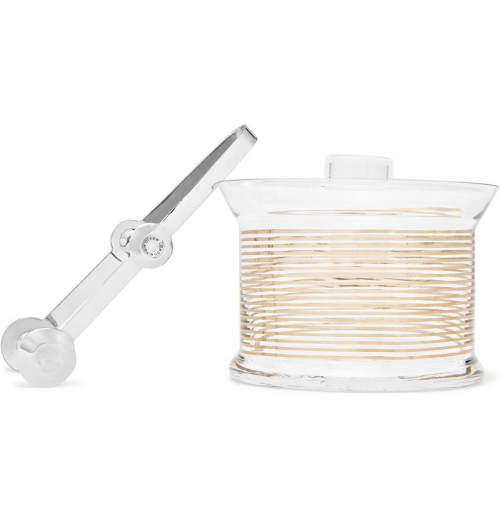 Photo: Tom Dixon - Tank Striped Glass Ice Bucket and Tongs - Men - Gold