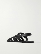Grenson - Quincy Leather Fisherman Sandals - Black
