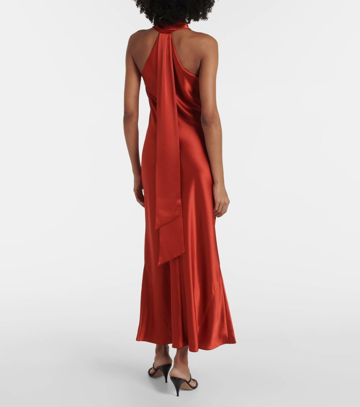 Galvan Pandora satin cocktail dress