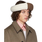 JW Anderson Brown Colorblock Cable Knit Hat