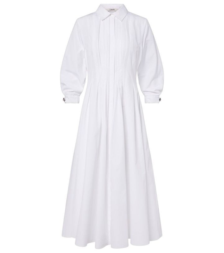 Photo: 'S Max Mara Pleated cotton poplin shirt dress