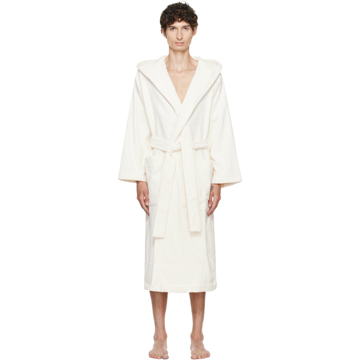 Photo: Tekla Off-White Terry Hooded Bathrobe