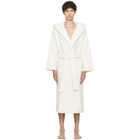 Tekla Off-White Terry Hooded Bathrobe