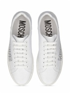 MOSCHINO - Logo Print Leather Sneakers