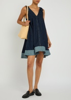 3.1 Phillip Lim Trapeze Denim Mini Dress Indigo