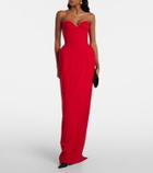 Magda Butrym Wool-blend bustier gown