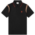 Burberry Abata Stripe Detail Polo Shirt
