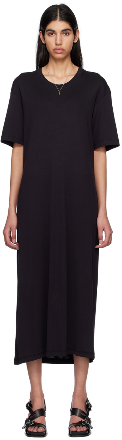 LEMAIRE Black Rib Midi Dress Lemaire