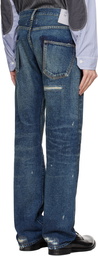 Junya Watanabe Blue Distressed Jeans