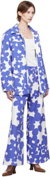 Marni Blue & White Dillies Print Jacket