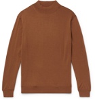Camoshita - Wool Mock-Neck Sweater - Brown