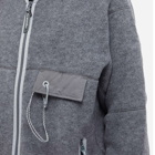 And Wander Men's Wool Fleece Cardigan in Grey