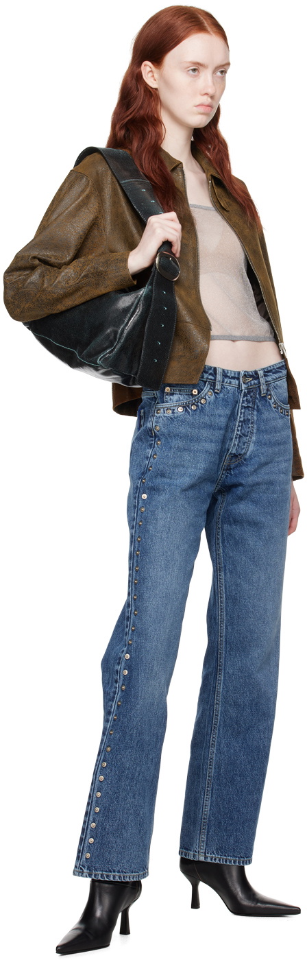 Paloma Wool Brown Fabia Leather Jacket