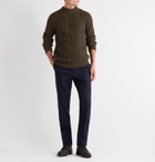 Kingsman - Cable-Knit Wool and Cashmere-Blend Sweater - Green