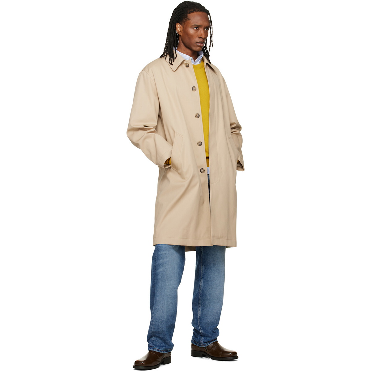 A.P.C. Beige Urban Mac Coat