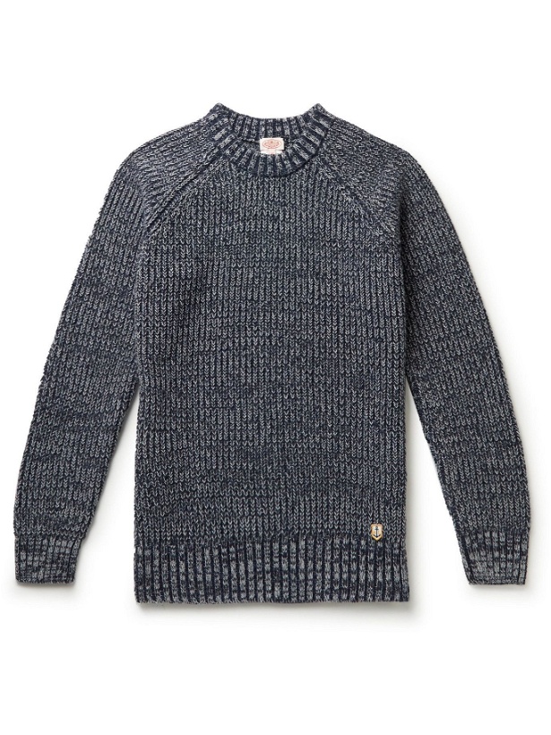 Photo: Armor Lux - Ribbed Wool-Blend Sweater - Blue