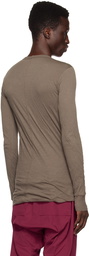 Rick Owens Taupe Double Long Sleeve T-Shirt