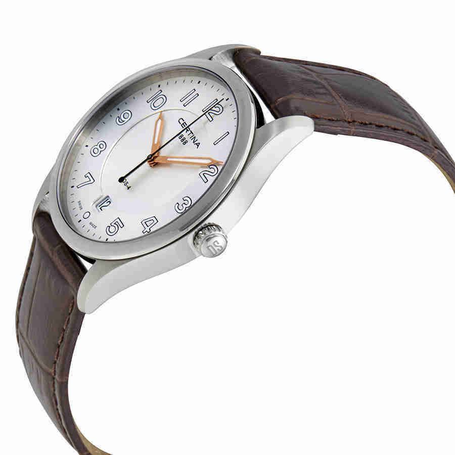 Certina DS-4 Silver Dial Black Leather Watch C022.410.16.030.01
