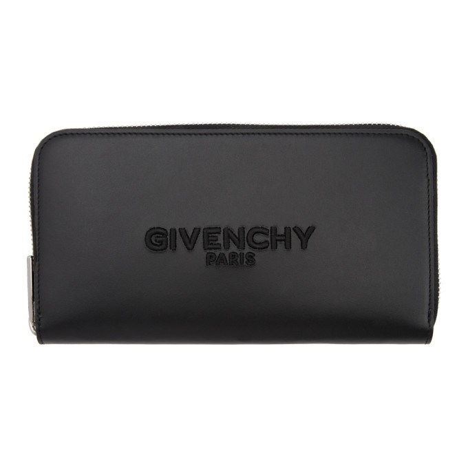 Photo: Givenchy Black Embroidered Logo Continental Wallet