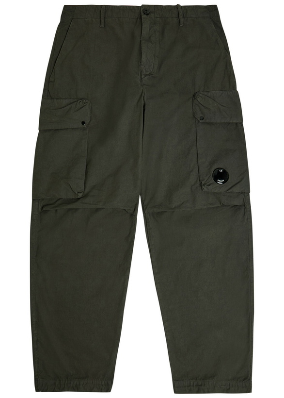 Photo: C.P. Company Straight-leg Cotton-poplin Cargo Trousers Dark Grey
