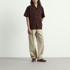 Drôle de Monsieur Men's Viscose Pocket Shirt in Brown
