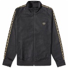 Fred Perry Authentic Men's Taped Track Jacket in Black/1964 Gold