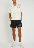 Cherry Los Angeles Five Star Logo-embroidered Nylon Swim Shorts Black