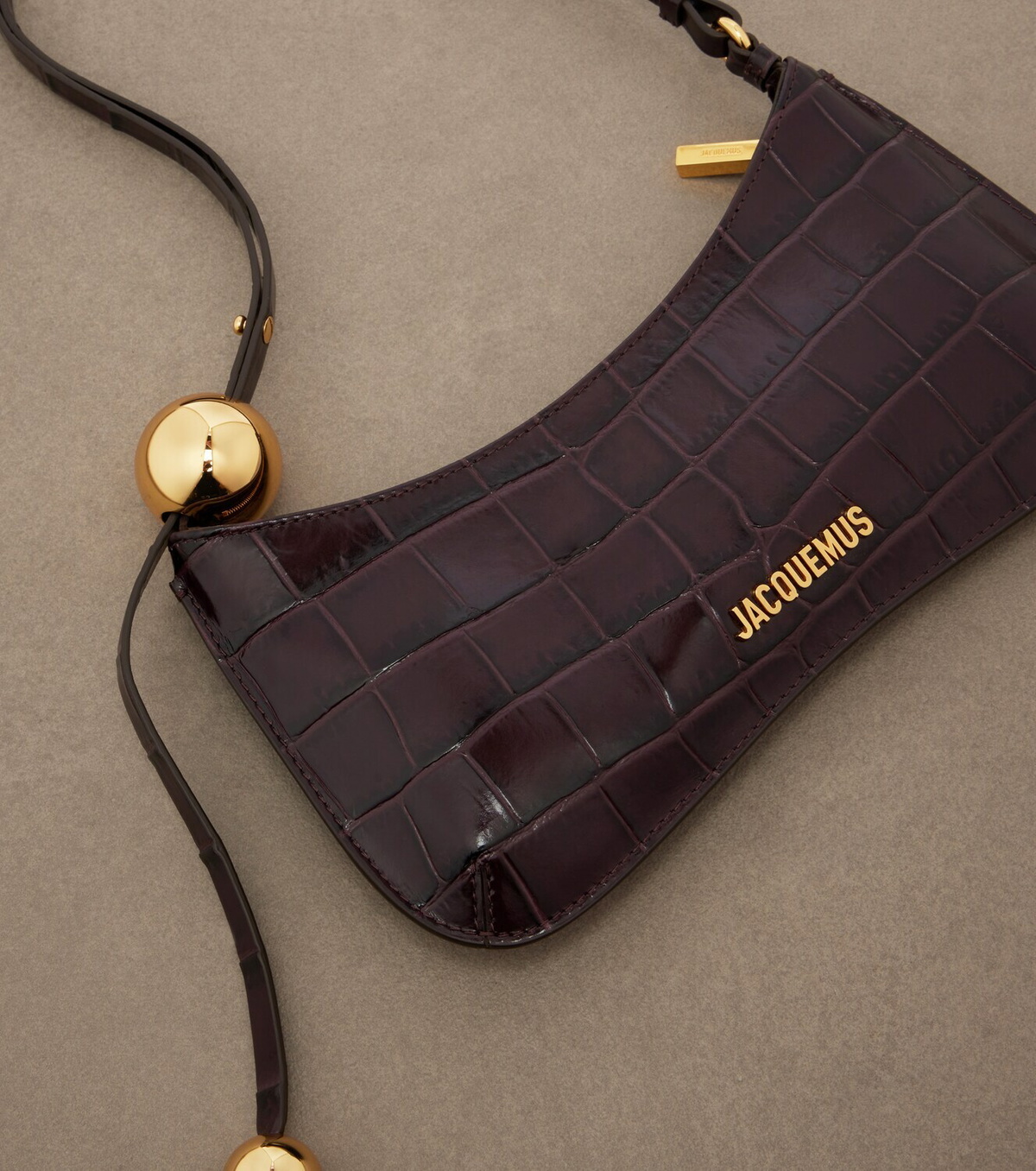 Jacquemus Bisou Perle Small leather shoulder bag