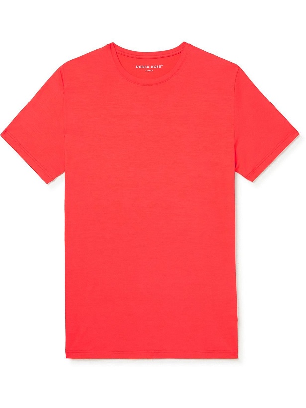 Photo: Derek Rose - Stretch Micro Modal Jersey T-Shirt - Red