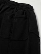 VETEMENTS - Wide-Leg Panelled Cotton-Blend Jersey Sweatpants - Black