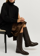 Legres Leather Knee-high Riding Boots Brown